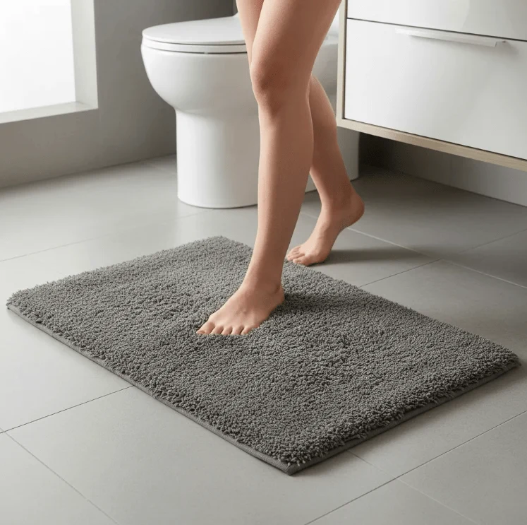 Tapete Baño Sttelli Lush Antideslizante Rectangular 80x50 Cm