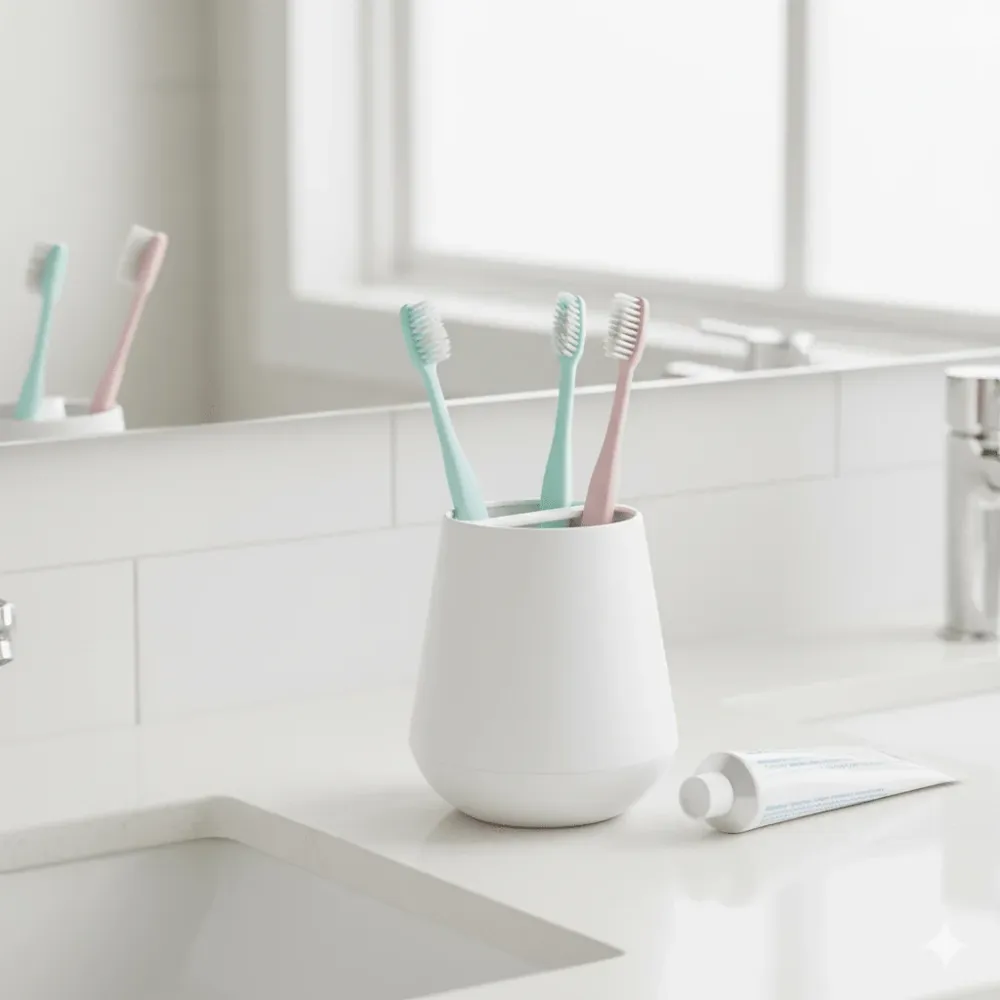Vaso para Baño Policarbonato Belize Blanco Sttelli