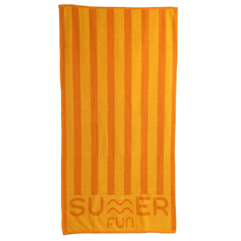 Toalla de Playa Stripes SUMMER FUN 90x180 cm Amarilla