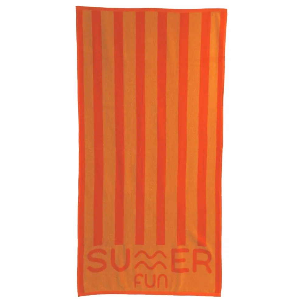 Toalla de Playa Stripes SUMMER FUN 90x180 cm Naranja