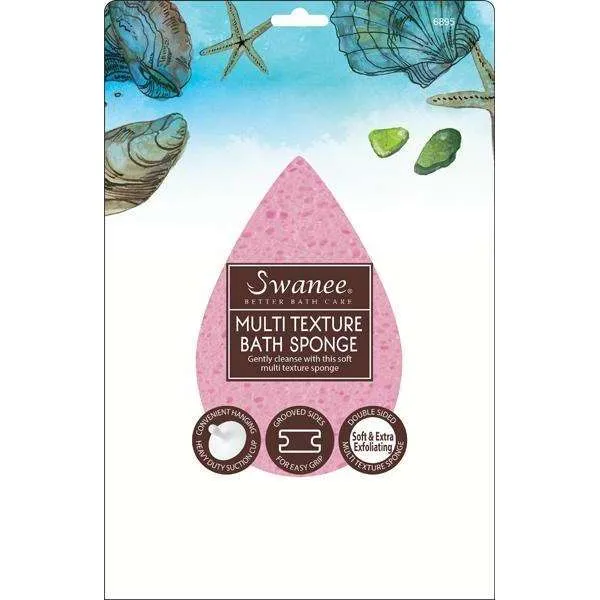 Esponja de baño Swanee Tear Drop multitextura con ventosa