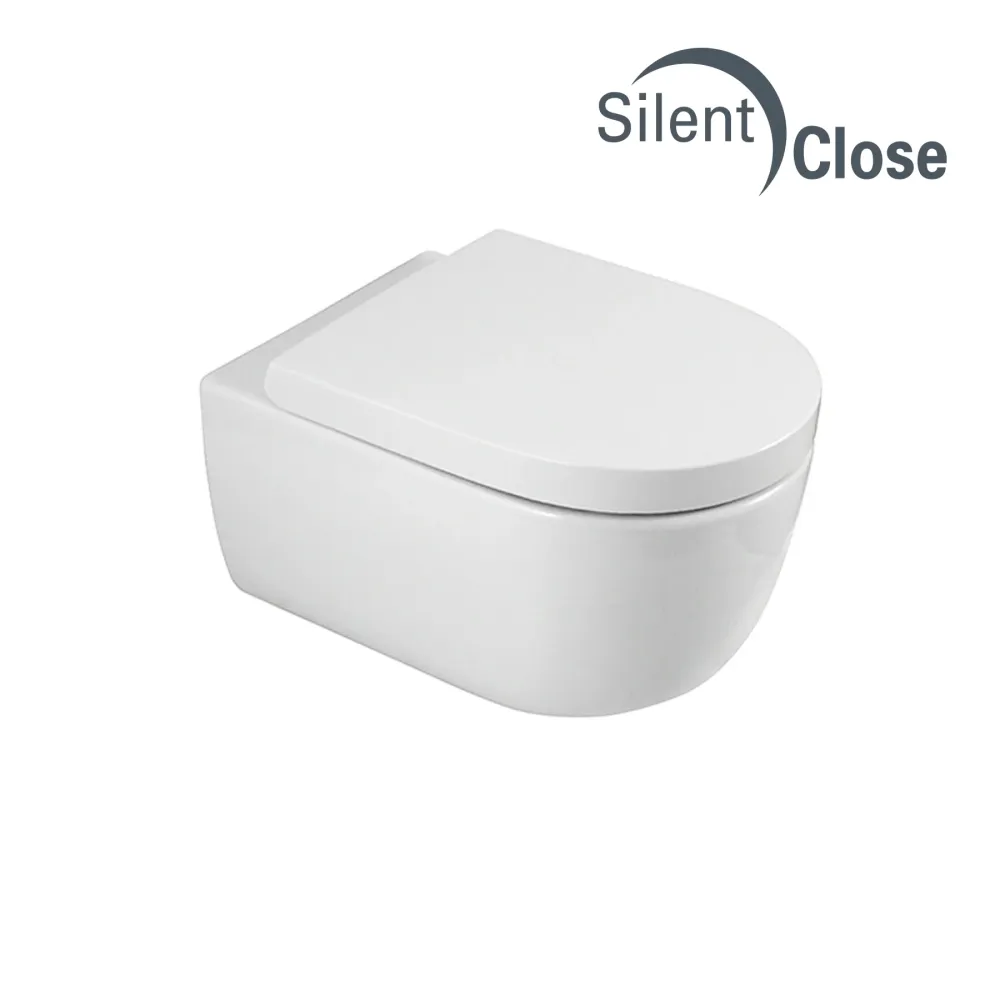 Tapa WC Compatible Acro Compact Noken Suspendido- Woodline Lacada Amortiguada 'SC' Blanco