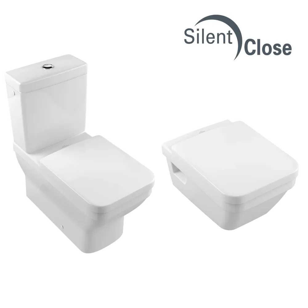 Tapa WC Compatible Architectura Villeroy & Boch V.2 - Cuadrado - Customline Roble Amortiguada 'SC' Roble