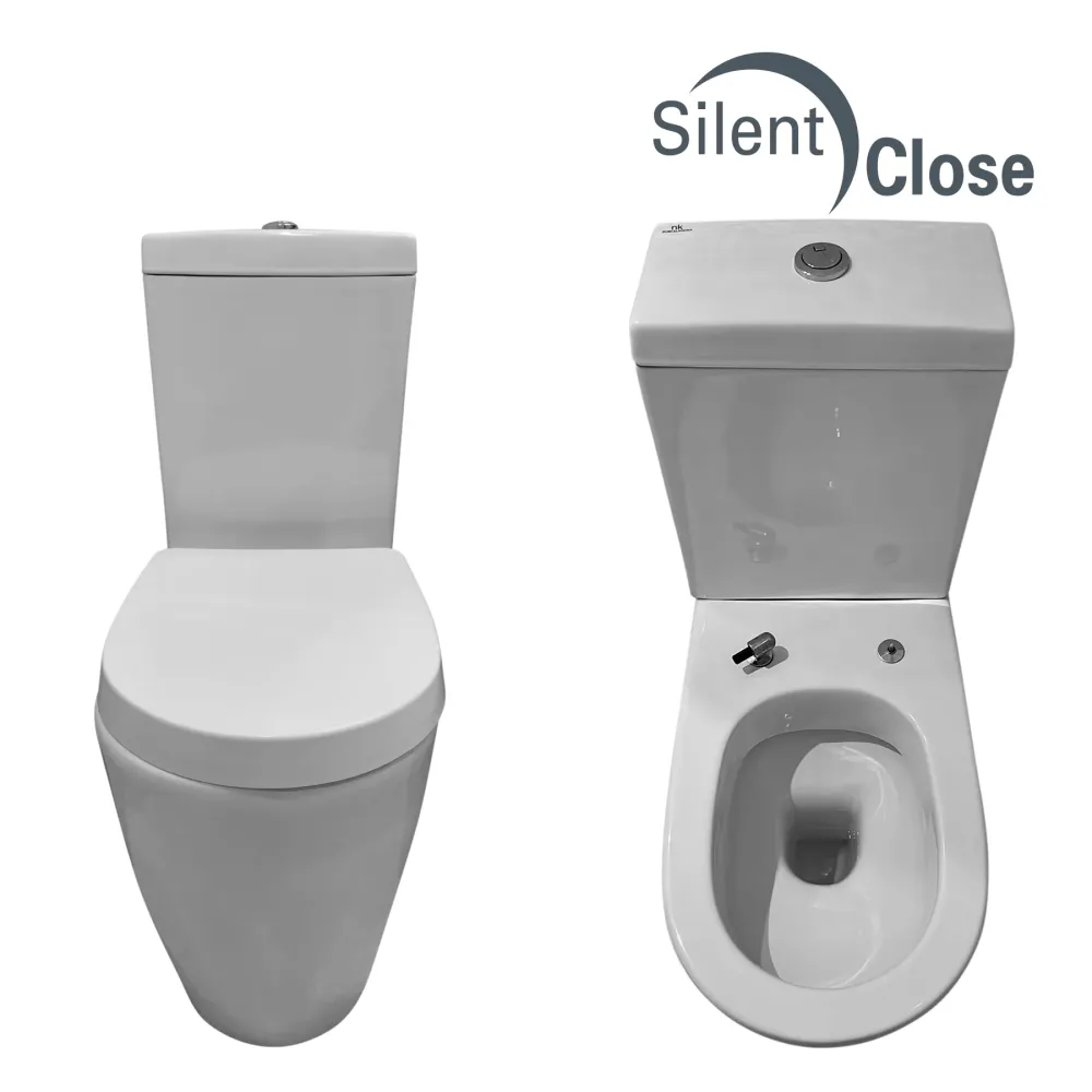 Tapa WC Compatible Bela Noken - Woodline Lacada Amortiguada 'SC' Blanco