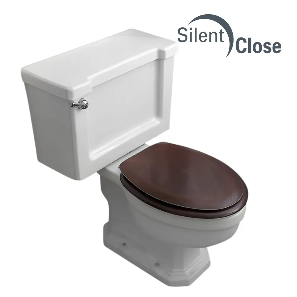 Tapa WC Compatible Compacto Roca - Woodline Roble Amortiguada 'SC' Roble