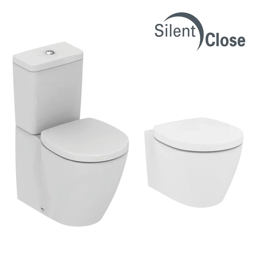 Tapa WC Compatible Connect Space Ideal Standard - Woodline Lacada Amortiguada 'SC' Blanco