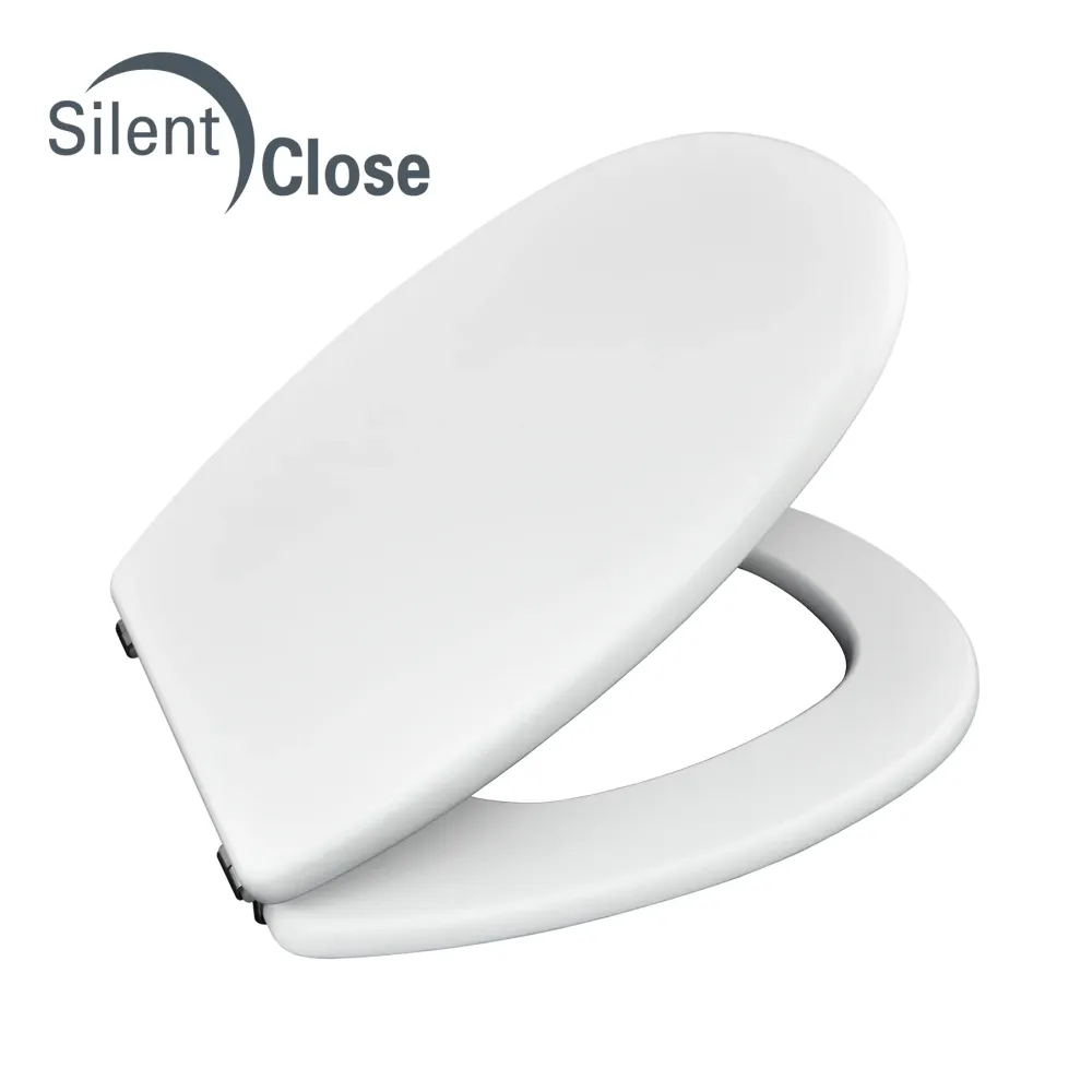 Tapa WC Compatible Désirade Allia - Woodline Lacada Amortiguada 'SC' Blanco
