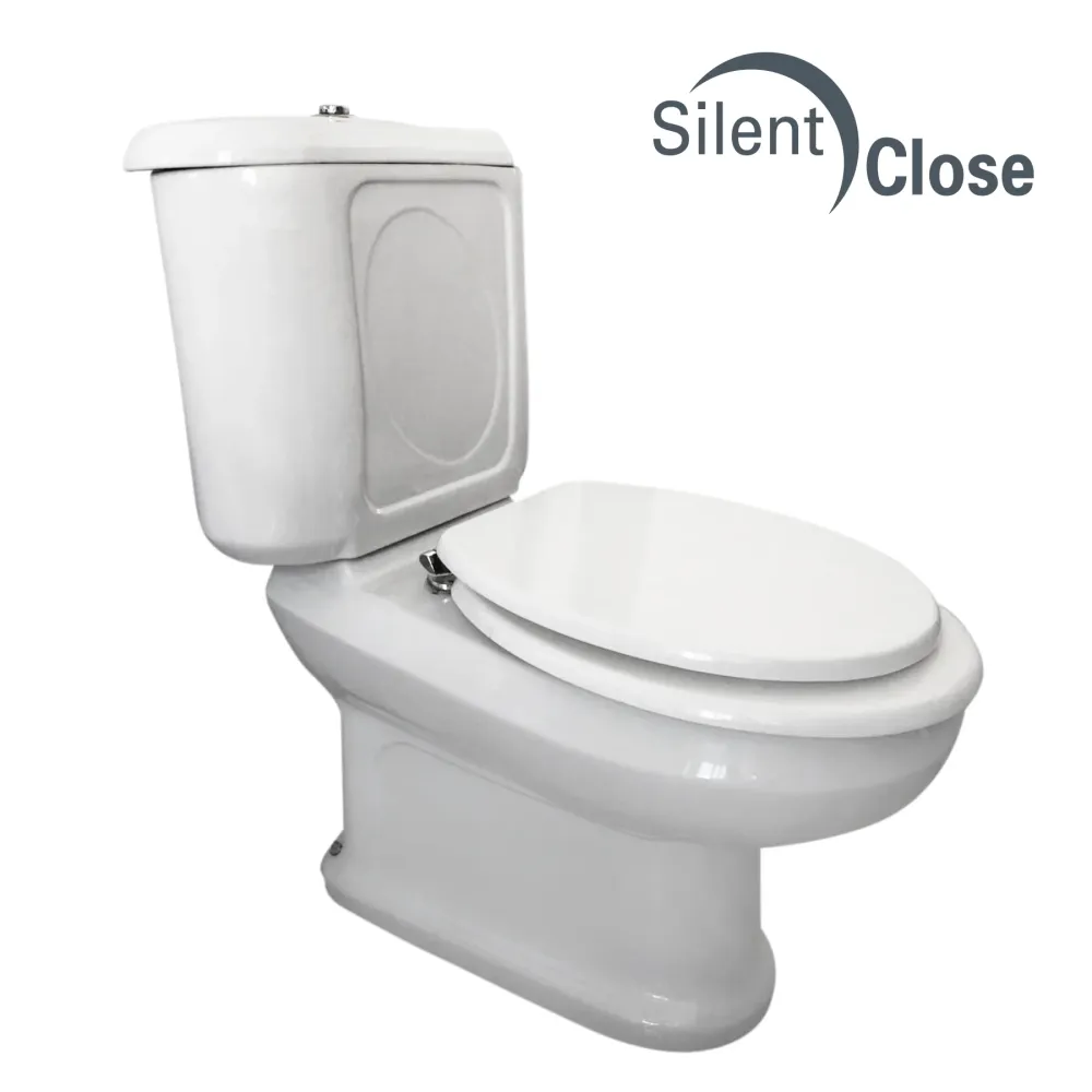 Tapa WC Compatible Elegance Valadares - Woodline Lacada Amortiguada 'SC' Blanco