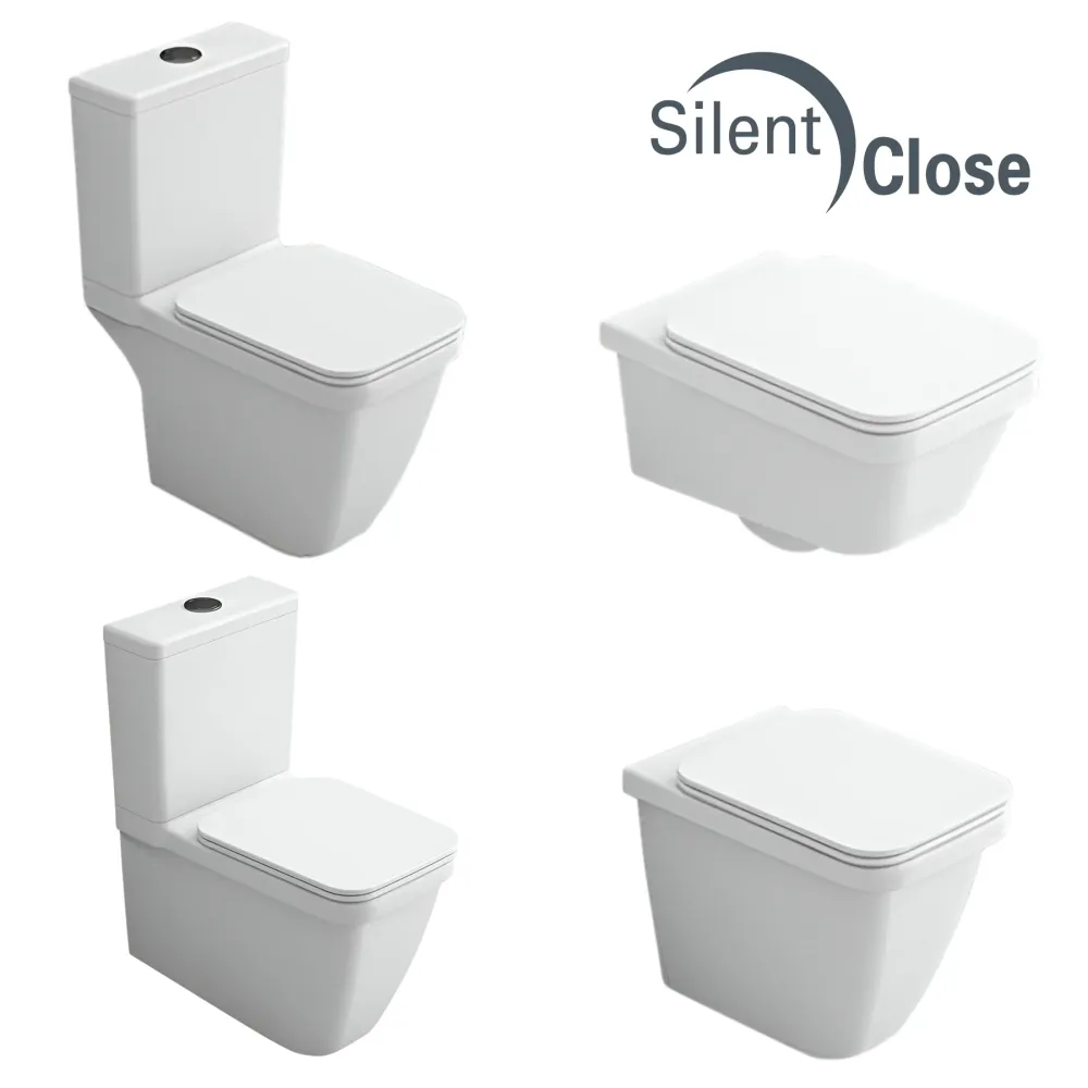Tapa WC Compatible Erika Pro Q Hatria - Customline Roble Amortiguada 'SC' Roble