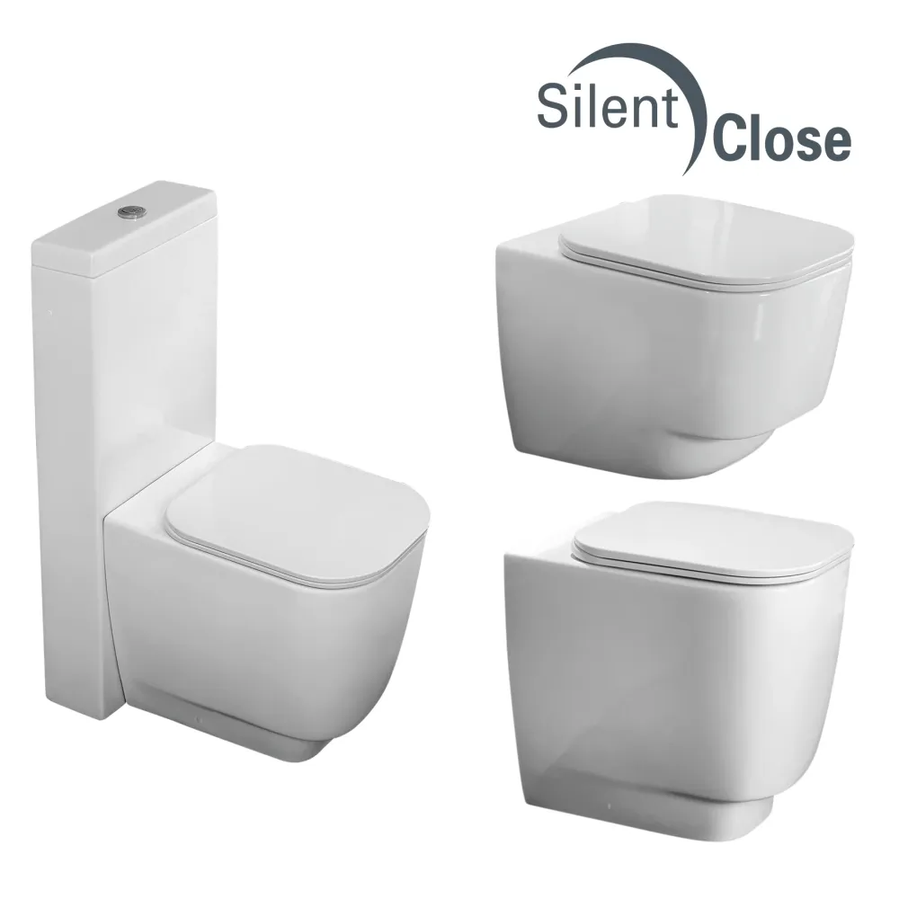 Tapa WC Compatible Fusion 48 Hatria Cuadrado - Customline Roble Amortiguada 'SC' Roble