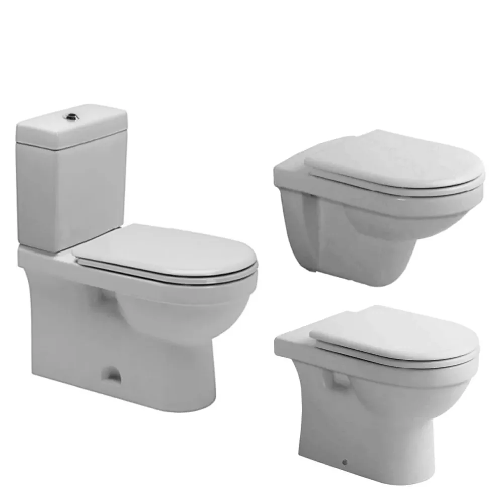 Tapa WC Compatible Happy D. Duravit V.1- Woodline Lacada Blanco