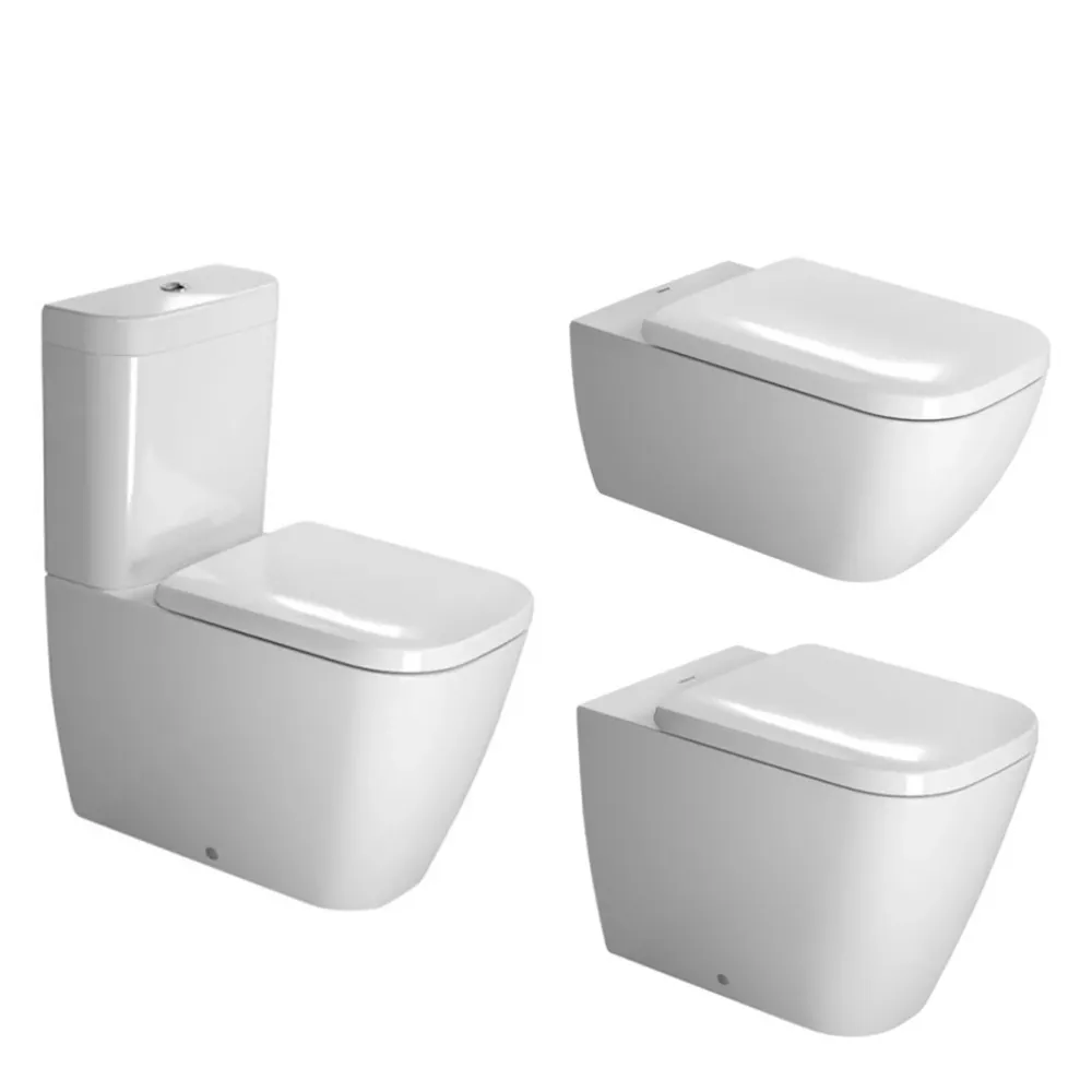 Tapa WC Compatible Happy D.2 Duravit V.2- Woodline Lacada Blanco