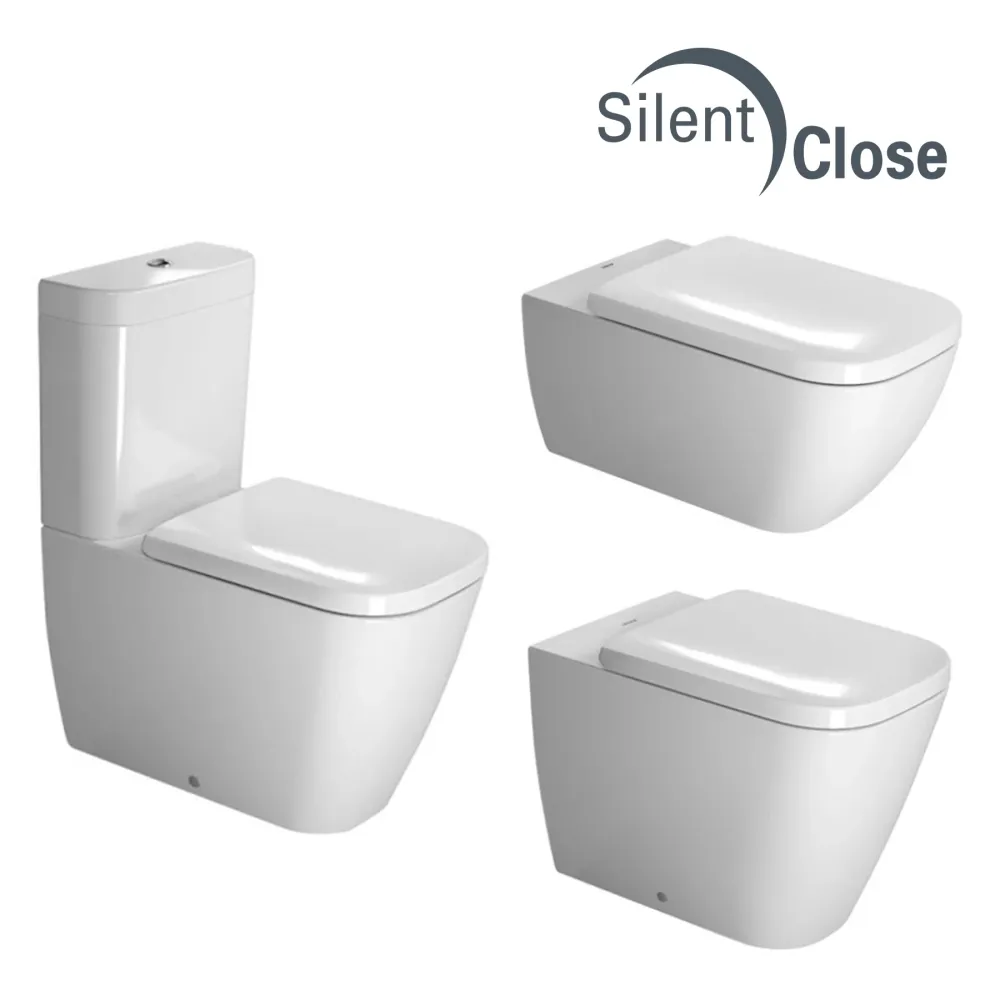 Tapa WC Compatible Happy D.2 Duravit V.2- Woodline Lacada Amortiguada 'SC' Blanco