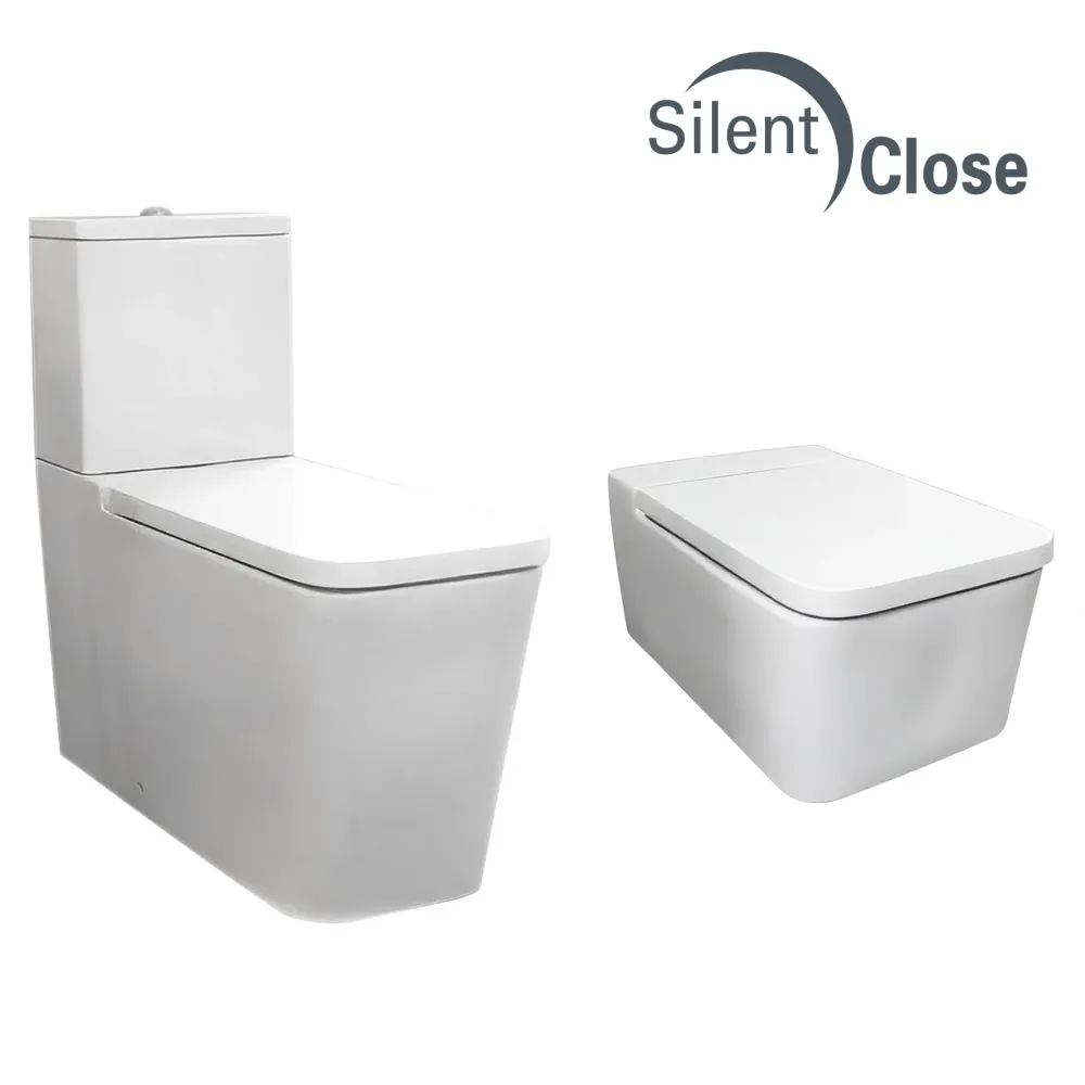 Tapa WC Compatible Inspira Square Roca - Customline Lacada Amortiguada 'SC' Blanco