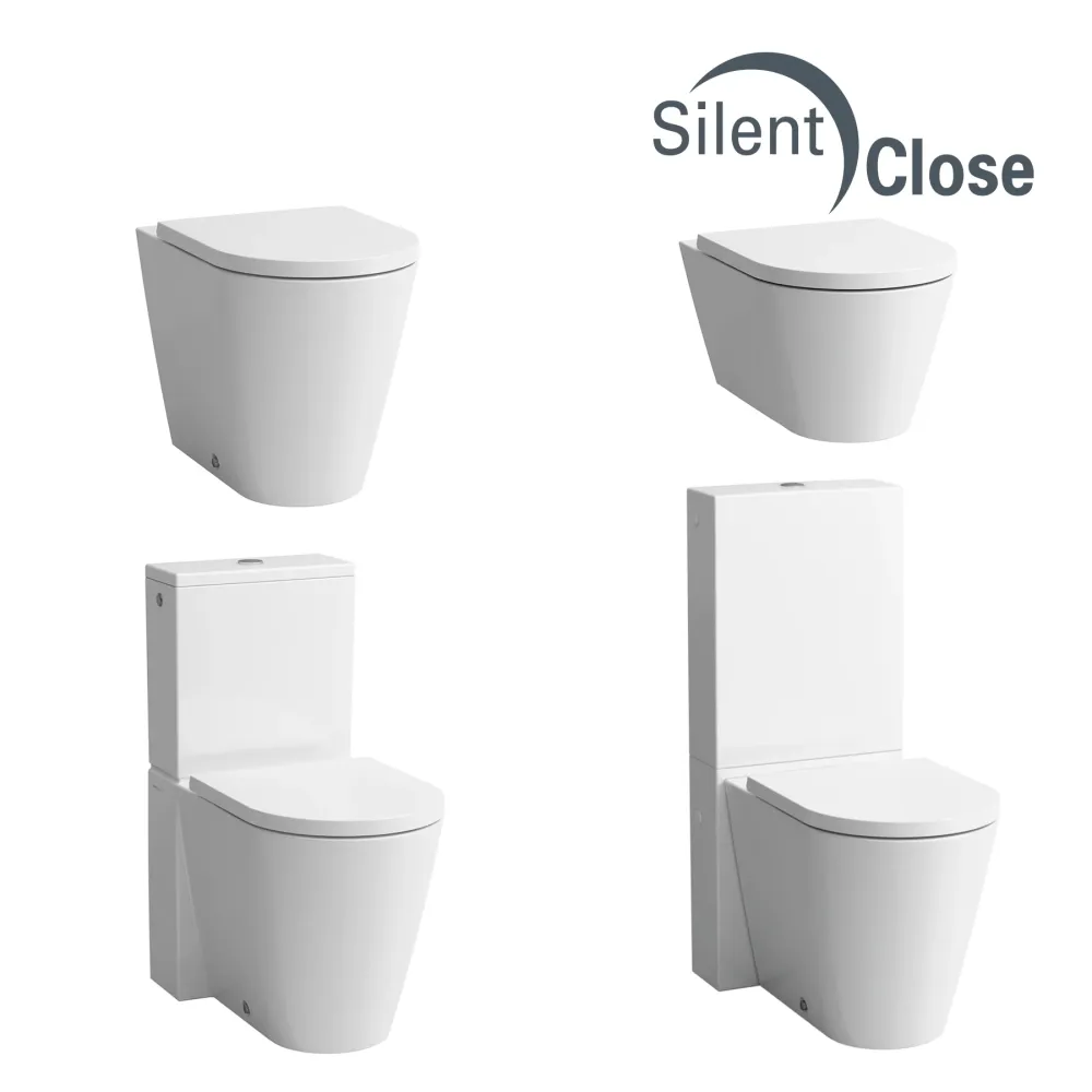Tapa WC Compatible Kartell Laufen - Woodline Lacada Amortiguada 'SC' Blanco