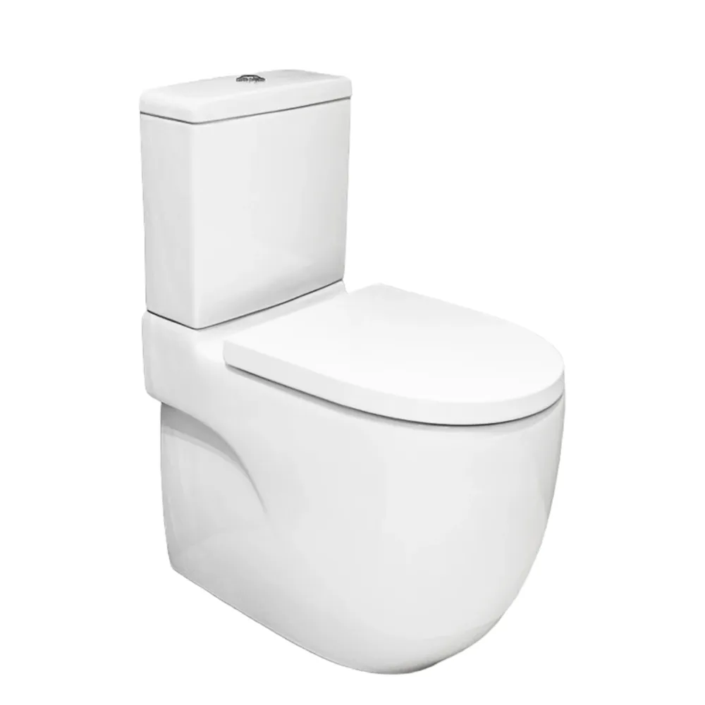Tapa WC Compatible Meridian Confort Roca Herradura - Customline Lacada Blanco