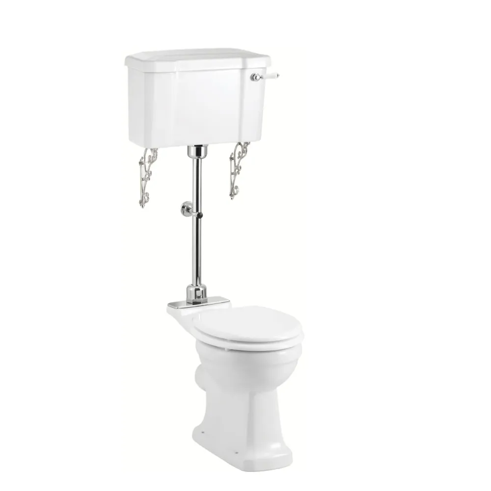 Tapa WC Compatible Mid Level Burlington - Woodline Lacada Blanco