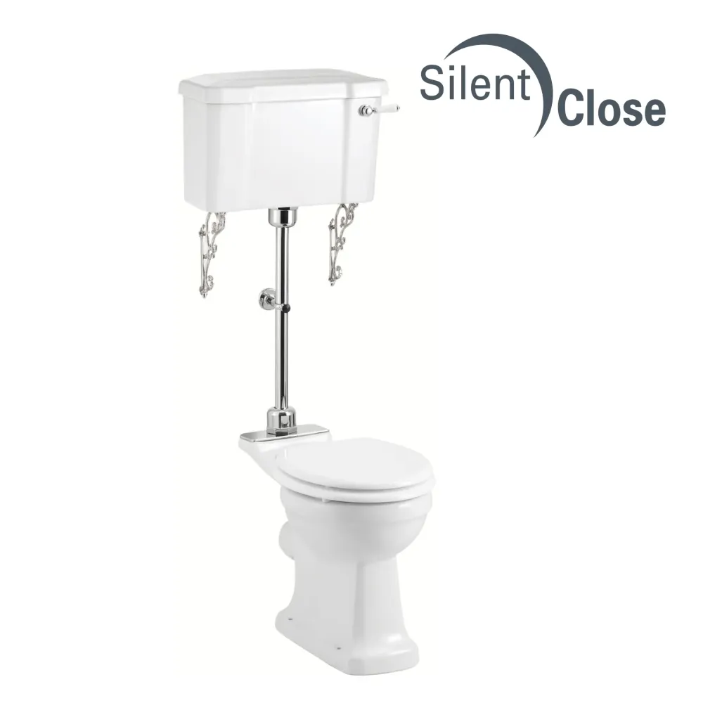 Tapa WC Compatible Mid Level Burlington - Woodline Roble Amortiguada 'SC' Roble