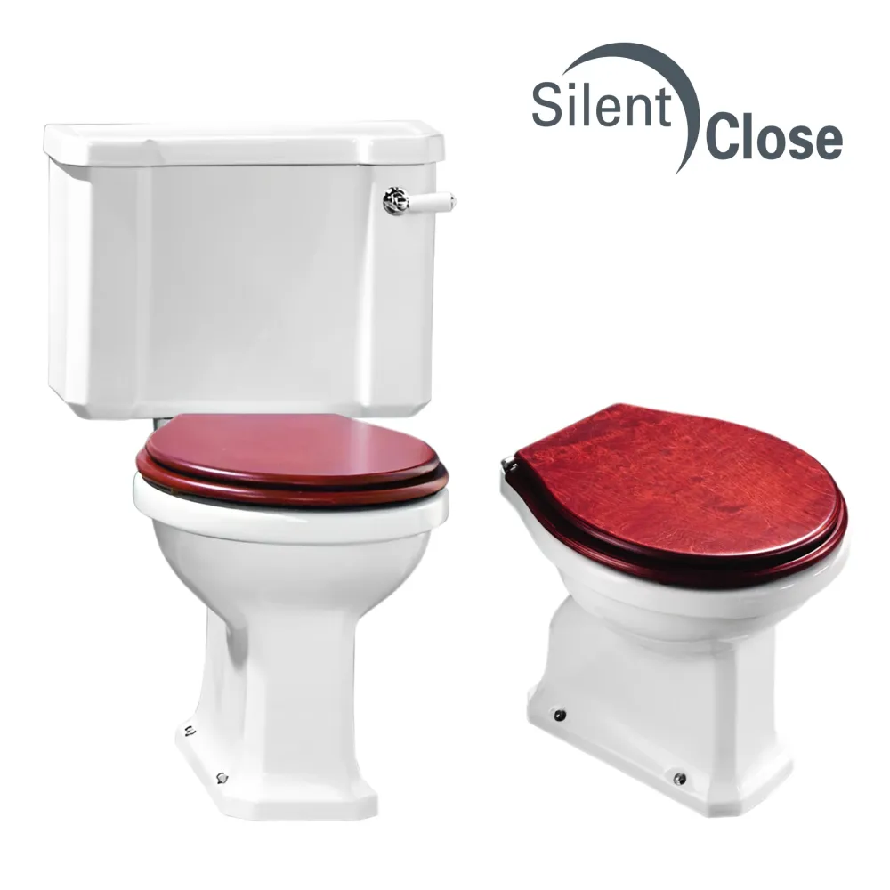 Tapa WC Compatible Neoclásica Valadares - Woodline Lacada Amortiguada 'SC' Blanco
