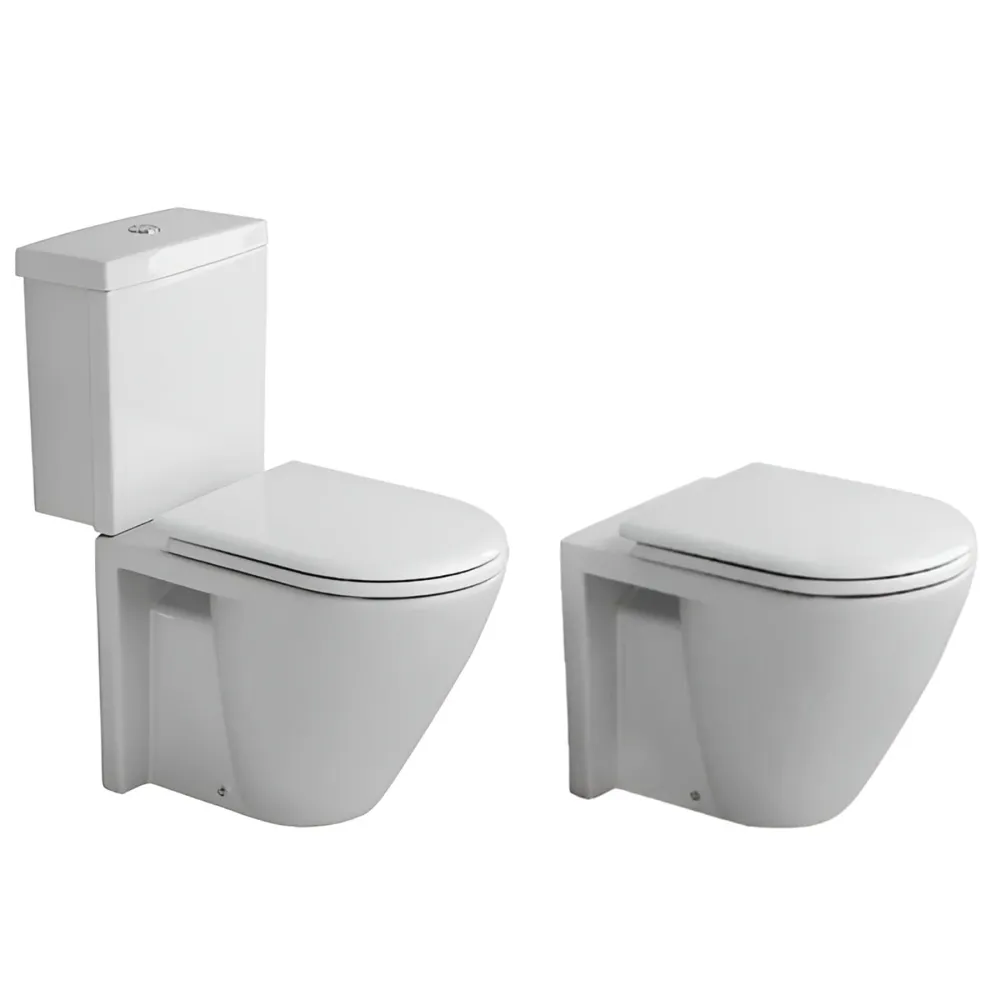 Tapa WC Compatible Starck 2 Duravit V.1 Y V.2- Woodline Lacada Blanco