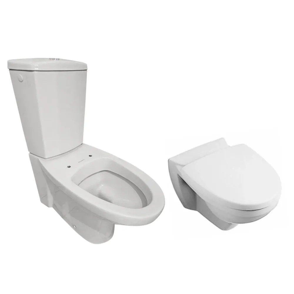 Tapa WC Compatible Sunny Villeroy & Boch Con Cisterna Y Suspendido- Woodline Lacada Blanco