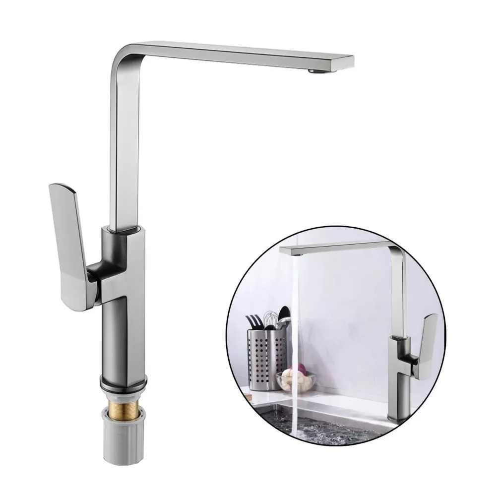 Griferí Lavaplatos Monocontrol Gunmetal Antihuellas Metalica TAUMM
