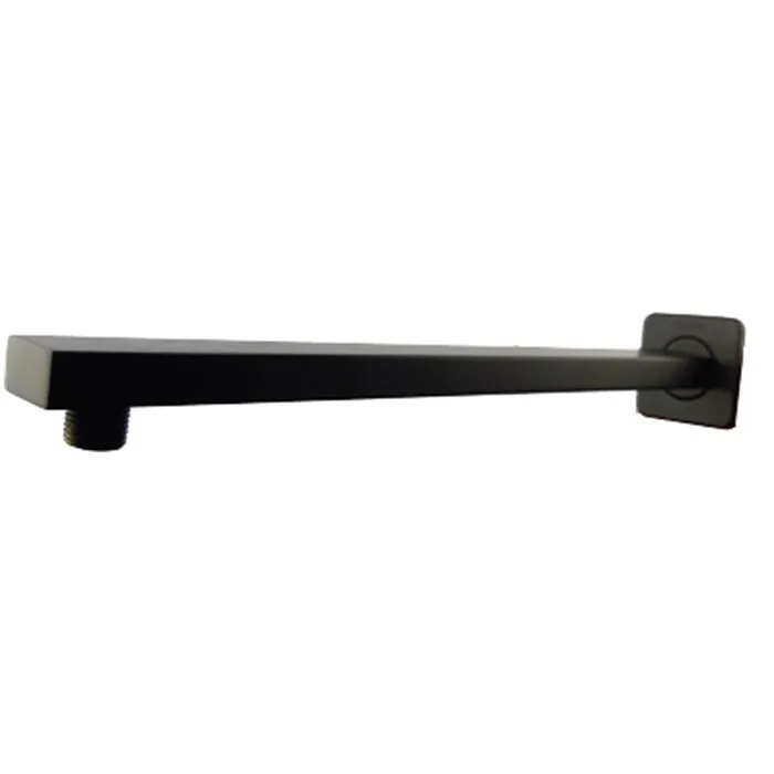 Brazo para Regadera Cuadrado Acabado Negro Mate Tecnobath
