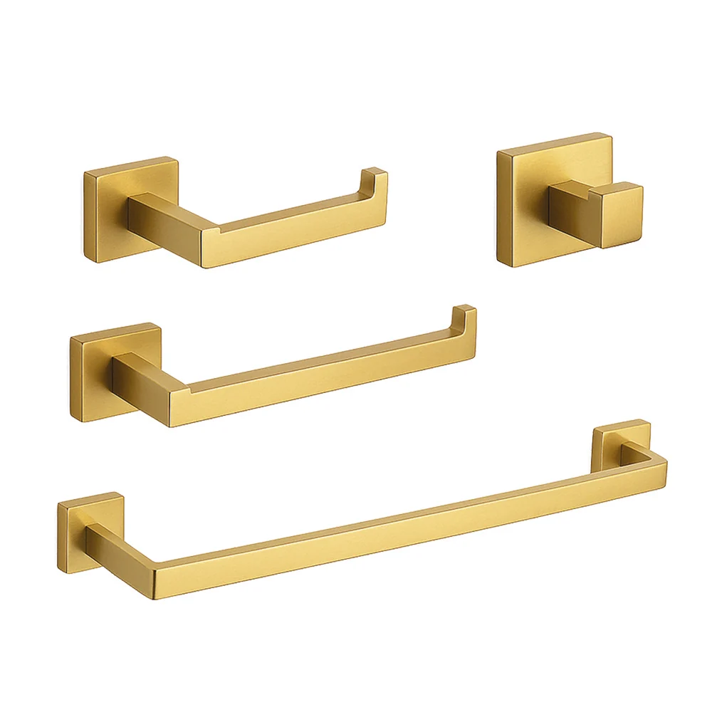 JUEGO DE 4 ACCESORIOS PARA BAÑO BRUSH GOLD TB43.030BG TECNOBATH