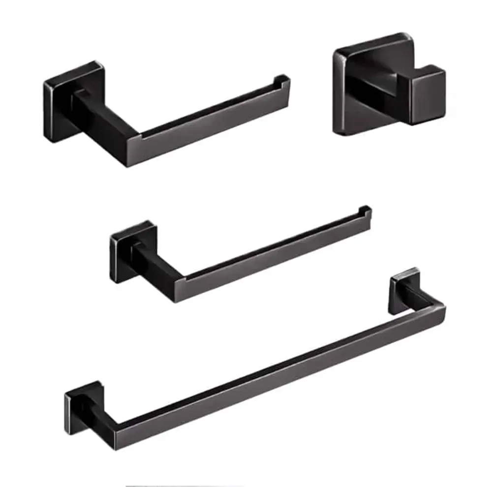 JUEGO DE 4 ACCESORIOS PARA BAÑO GRIS OXFORD TB42.030GM TECNOBATH