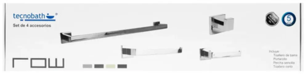 JUEGO DE 4 ACCESORIOS PARA BAÑO TB40.030 TECNOBATH