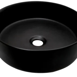 Lavabo redondo cerámico acabado negro Tecnobath