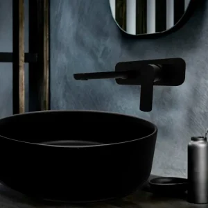Lavabo redondo cerámico acabado negro Tecnobath