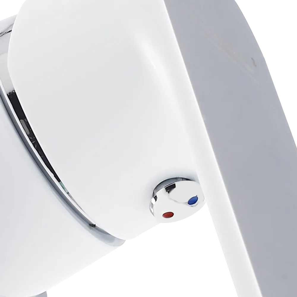Monomando Empotrable De Regadera "Lucent" Blanco / Cromo Tecnobath