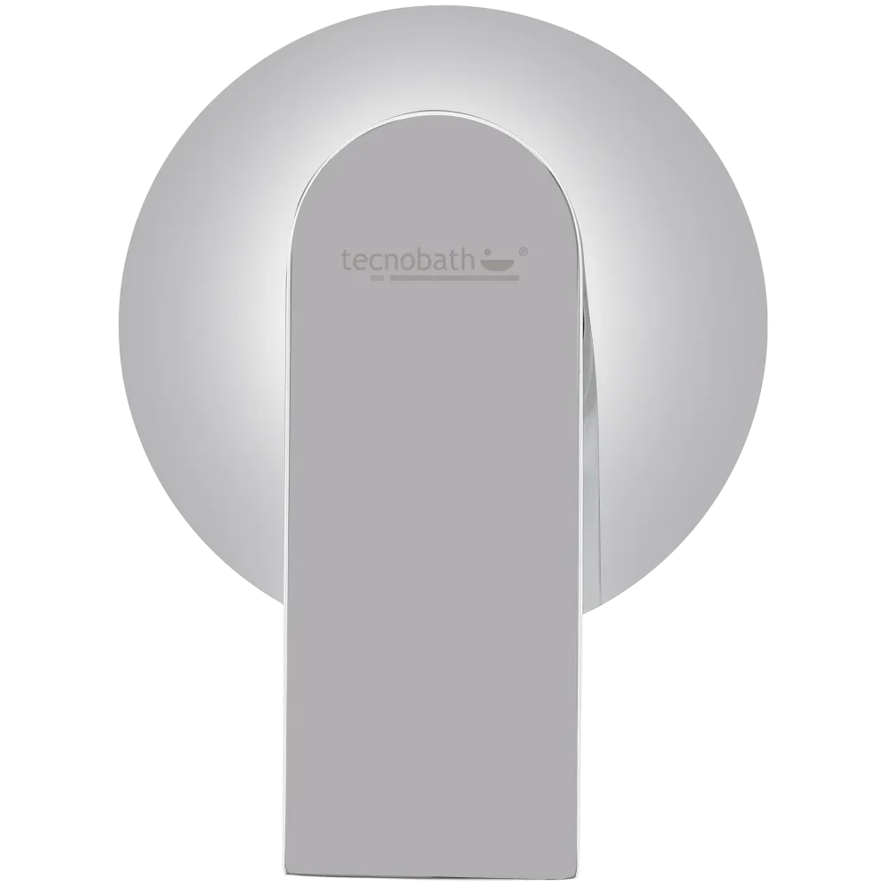 Monomando Empotrable De Regadera "Lucent" Blanco / Cromo Tecnobath