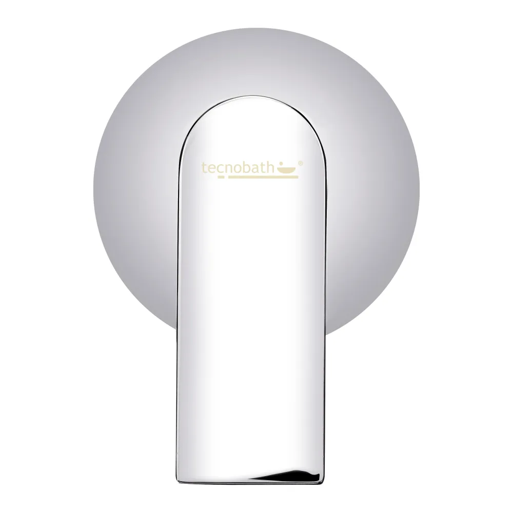 Monomando Empotrable De Regadera "Lucent" Negro / Cromo Tecnobath