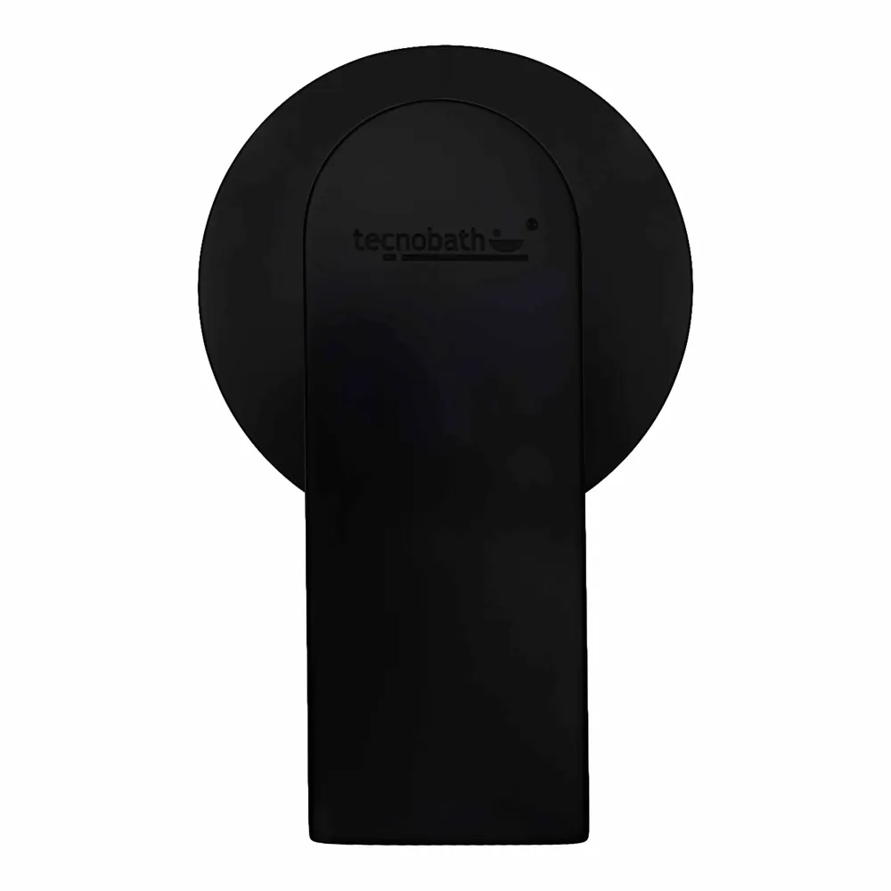 Monomando Empotrable De Regadera "Lucent" Negro Mate Tecnobath