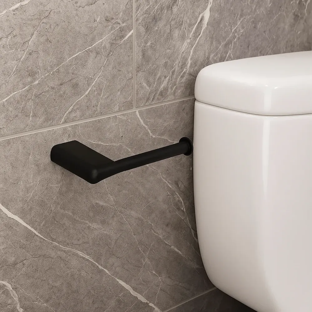 Portarollos Negro Mate Tecnobath