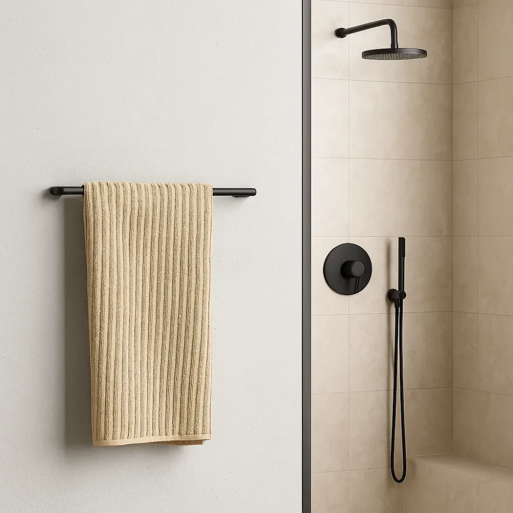 Toallero De Barra 60cm Gris Oxford Tecnobath