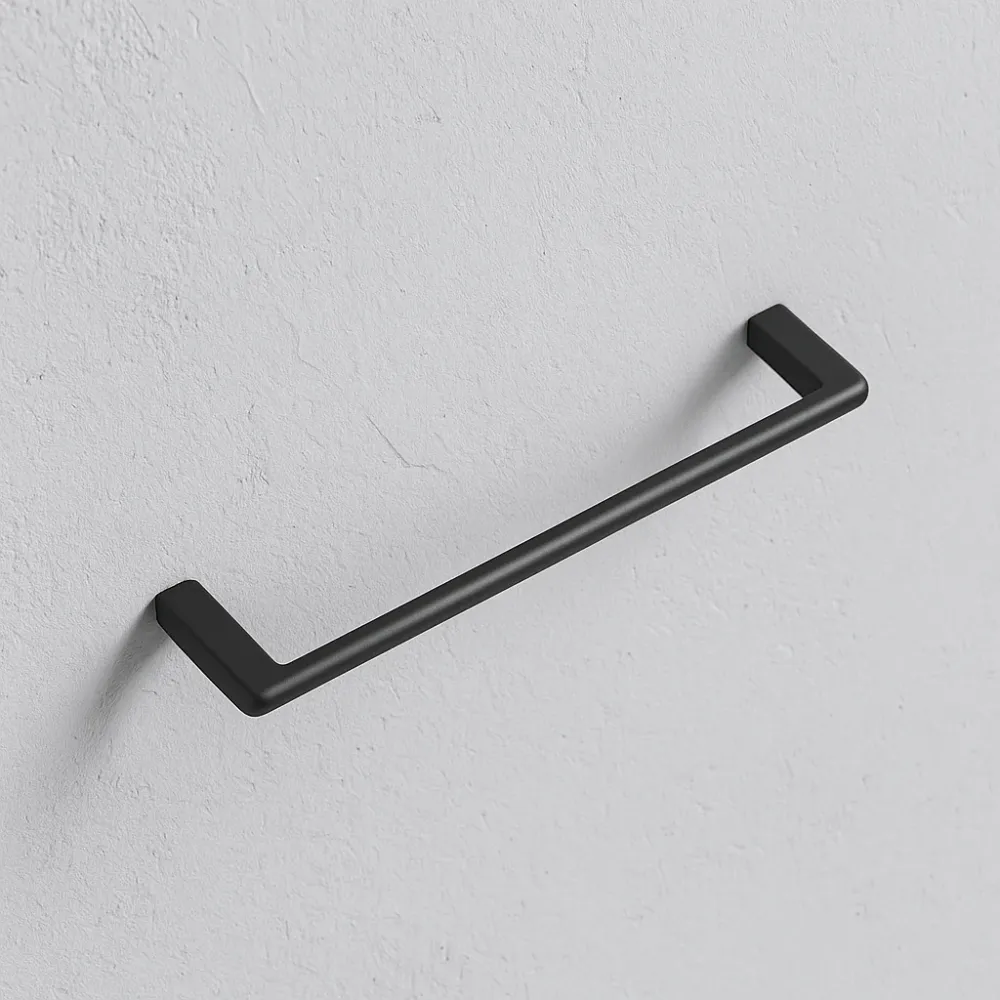 Toallero De Barra 60cm Negro Mate Tecnobath