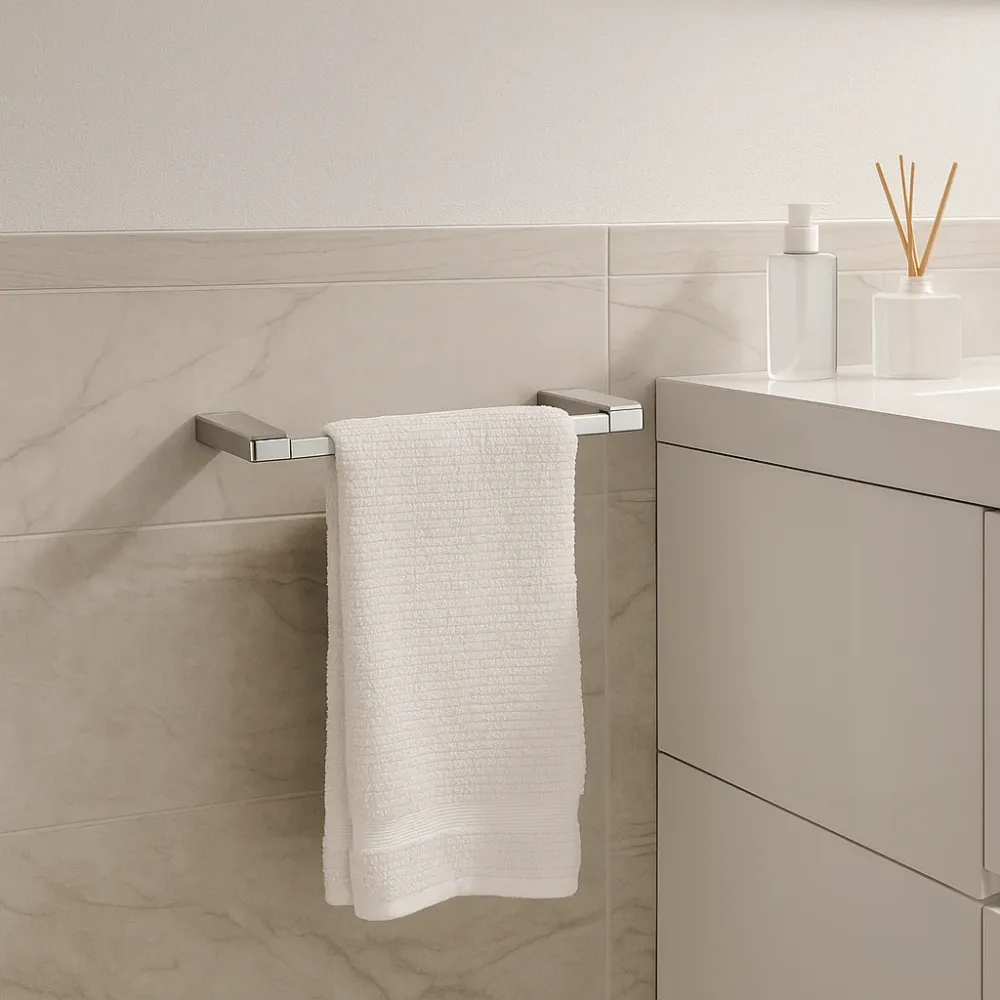 Toallero Corto 40cm Para Lavabo Cromo Tecnobath
