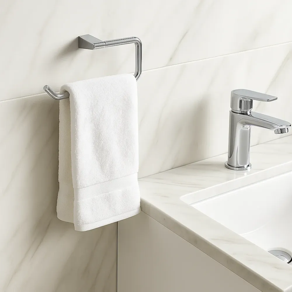 Toallero Corto 40cm Para Lavabo Cromo Tecnobath