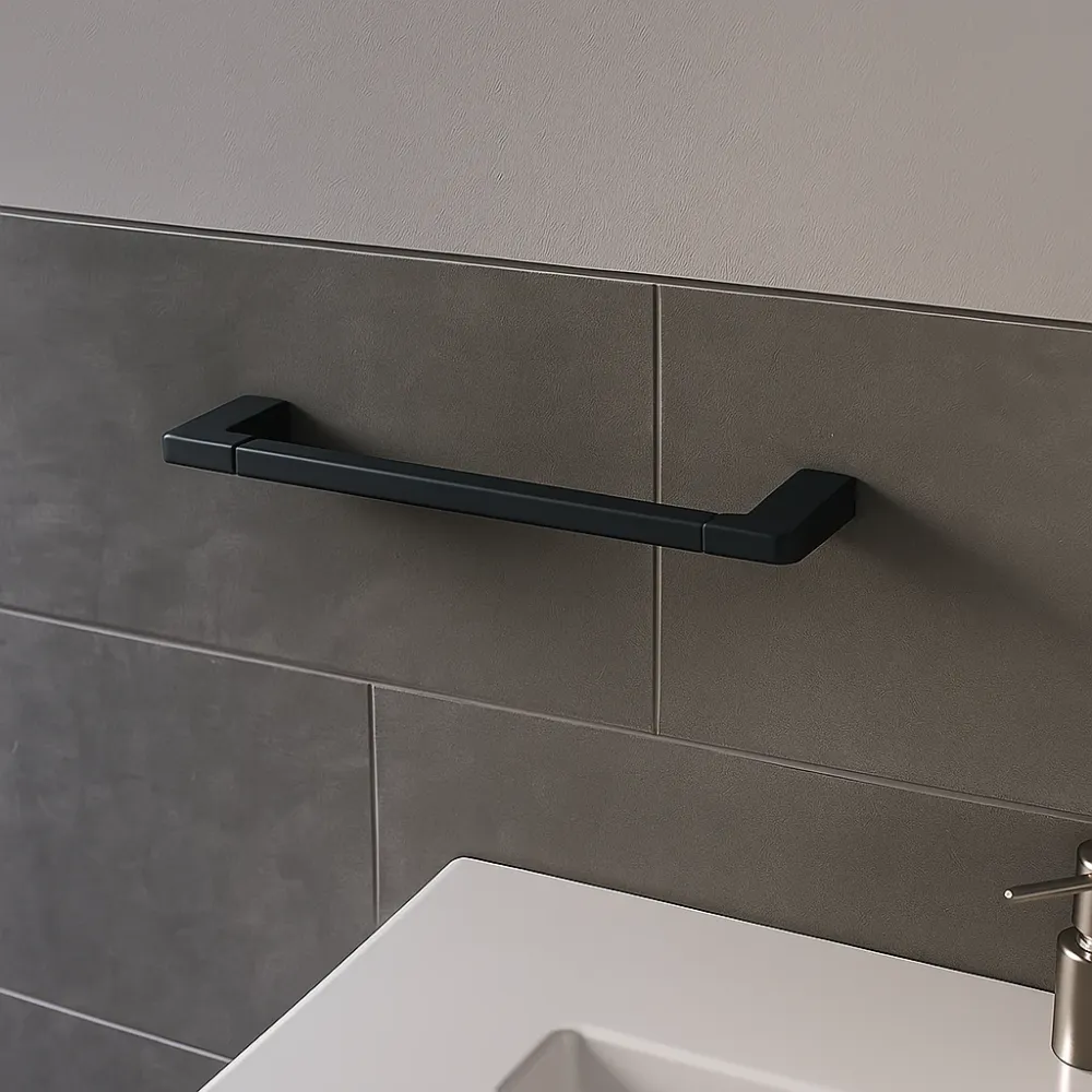 Toallero Corto 40cm Para Lavabo Gris Oxford Tecnobath