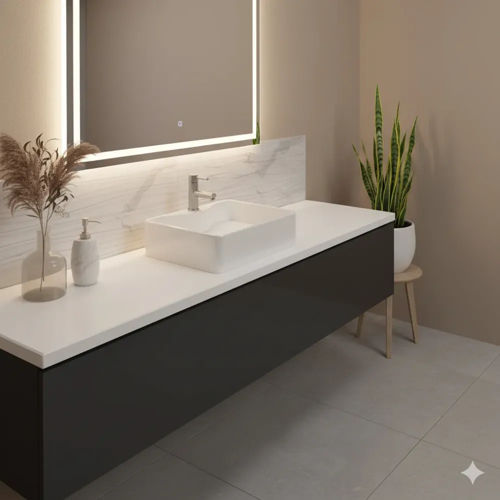 LAVABO TENDENZZA PL010 ENZA RECTANGULAR BLANCO