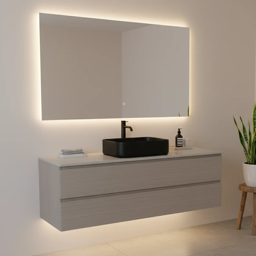 LAVABO TENDENZZA PL022 DUOMO MARMOLEADO NEGRO MATE