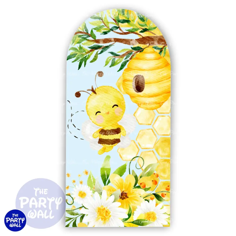 Abejas Cute - Funda para mampara de punta redonda o rectangular The Party Wall