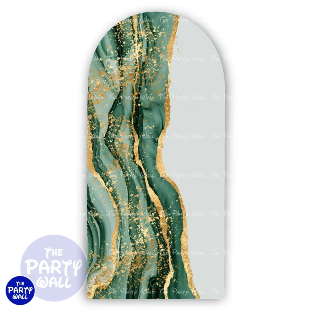 Aesthetic Gold - Funda para mampara de punta redonda o rectangular The Party Wall