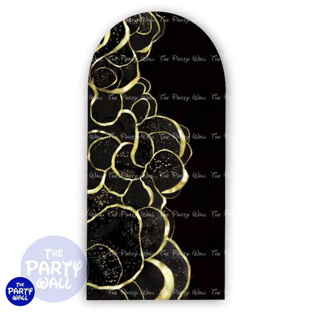 Aesthetic Gold - Funda para mampara de punta redonda o rectangular The Party Wall
