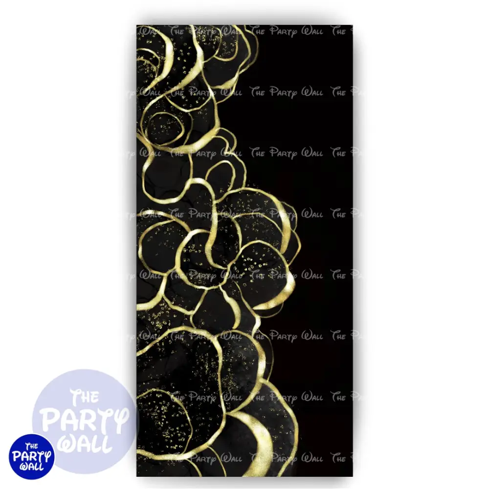 Aesthetic Gold - Funda para mampara de punta redonda o rectangular The Party Wall