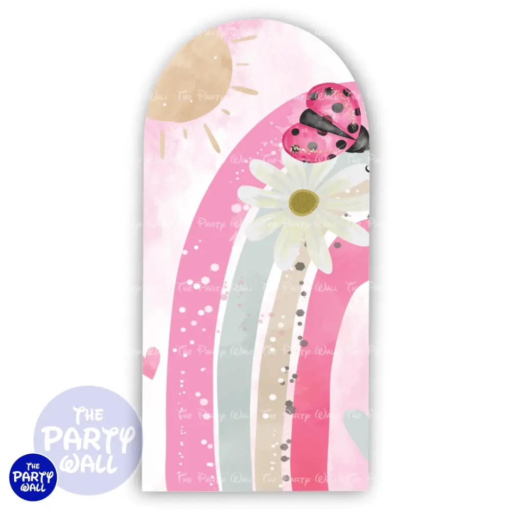 Arcoíris Boho - Funda para mampara de punta redonda o rectangular The Party Wall