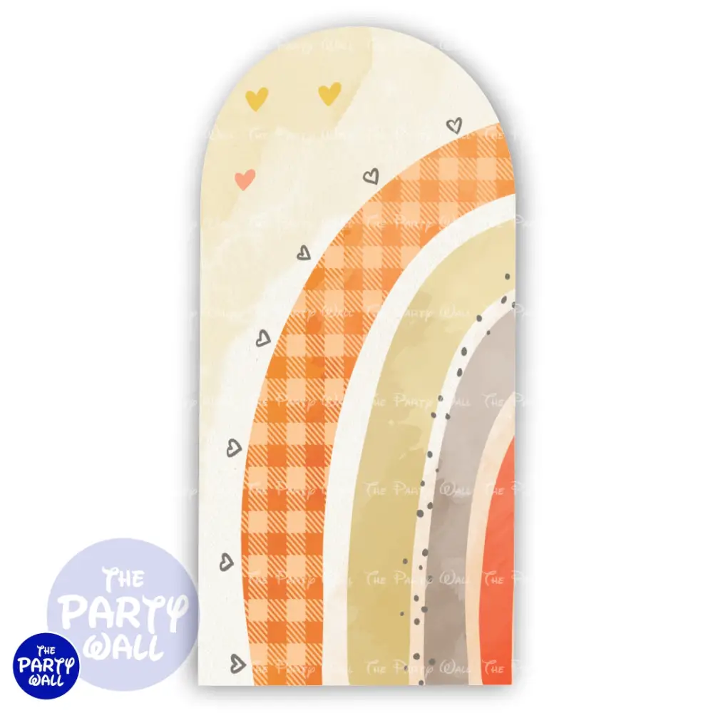 Arcoíris Boho - Funda para mampara de punta redonda o rectangular The Party Wall